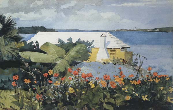 Flower Garden and Bungalow,Bermuda (mk44)